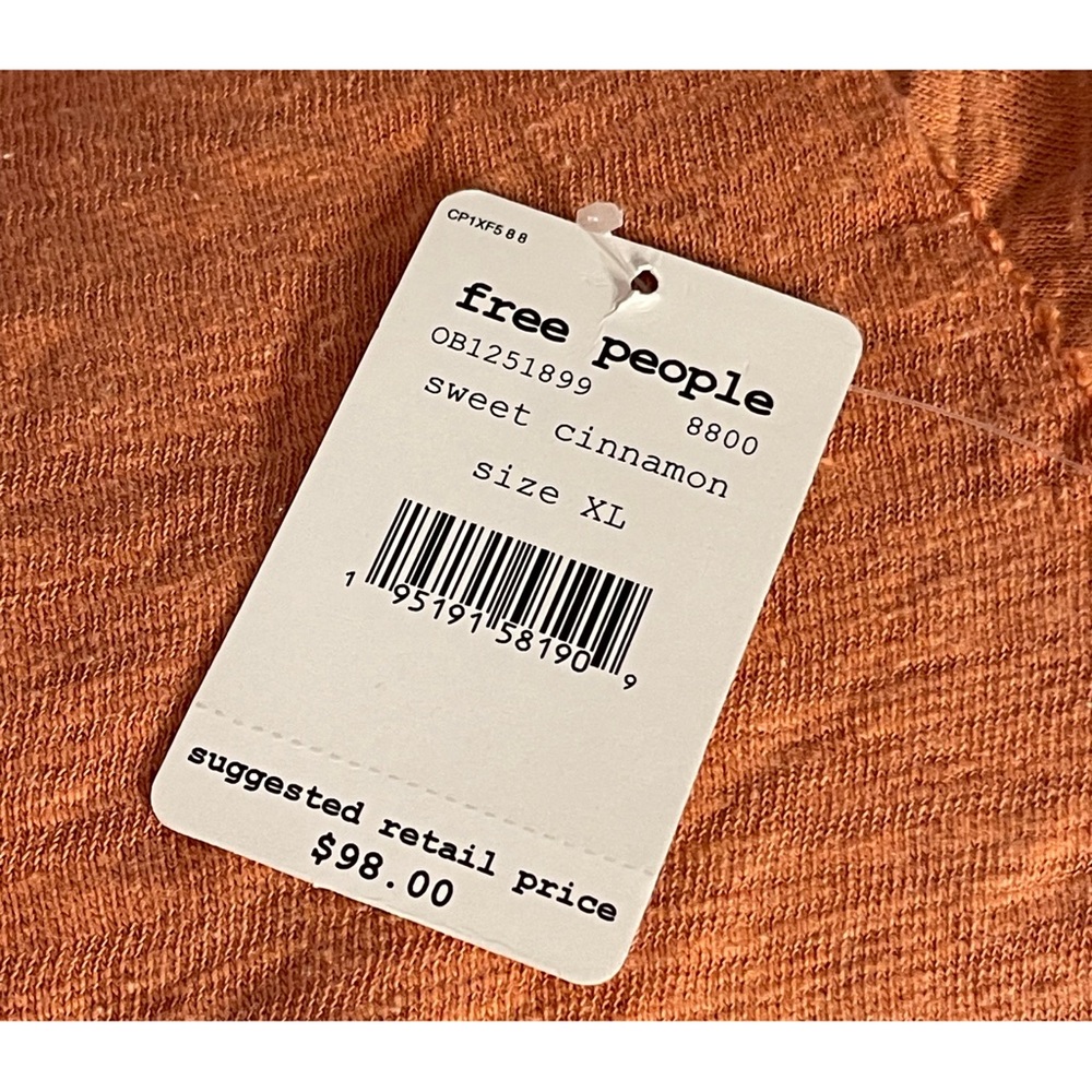 Free People 5 Star Tee / Sweet Cinnamon NWT SZ XL - Picture 7 of 14